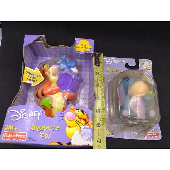 Vtg. Bundle 2 Squeeze 'em Winnie Pooh Disney Fisher Price & Eeyore Squeeze Toy - Picture 3 of 7